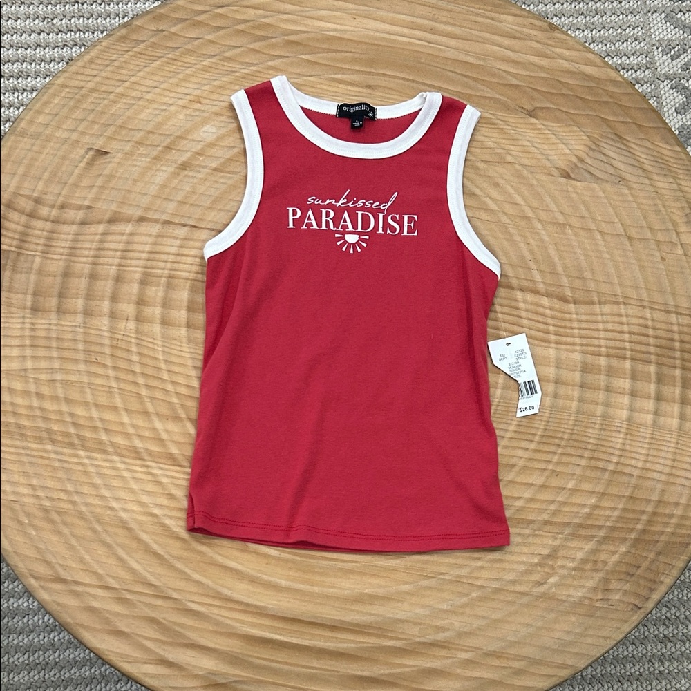 Sunkissed Paradise Red Tank Top by Topshop Kids